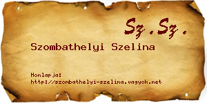 Szombathelyi Szelina névjegykártya